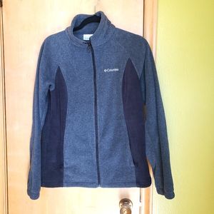 Columbia Fleece Jacket-Gray/Black